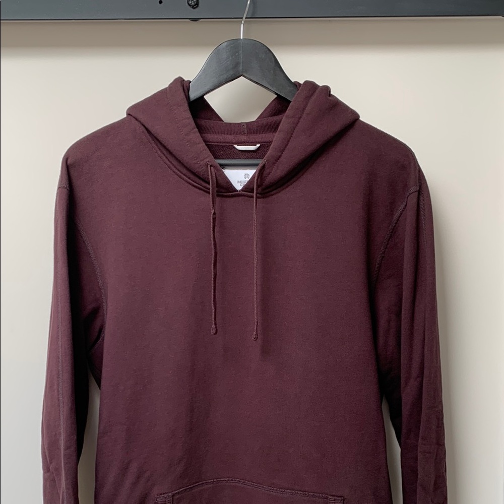 Reigning Champ Men's Midweight Burgundy Terry Hoodie